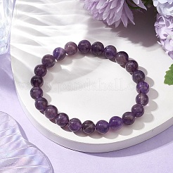 Natural Amethyst Beaded Stretch Bracelets for Women Men&nbsp;BJEW-JB11099