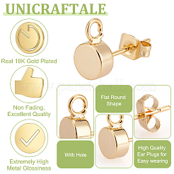 Brass Stud Earring Findings&nbsp;KK-UN0002-79