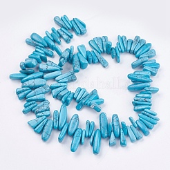 Dyed Natural Howlite Nuggets Beads Strands&nbsp;G-R191-12