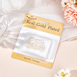 24Pcs 6 Style Rack Plating Brass Pave Cubic Zirconia Earring Hooks&nbsp;KK-BBC0012-31