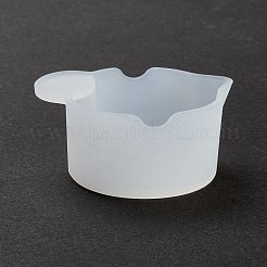 シリコンノンスティック計量カップ  キャスティングエポキシ樹脂の混合用  DIYエポキシクラフトモールドツール  ホワイト  4.7x3.3x2cm  容量：10ml（0.34fl.oz）&nbsp;DIY-P059-01