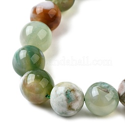 Natural Green Cherry Blossom Agate Beads Strands&nbsp;G-NH0061-A01-12mm