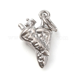 Brass Micro Pave Cubic Zirconia Pendants&nbsp;KK-P308-71P