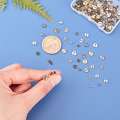 合金ミニボタン  2穴  フラットラウンド  カドミウムフリー＆鉛フリー  ミックスカラー  3~6x1mm  穴：0.7~1mm  240個/箱&nbsp;PALLOY-NB0002-02