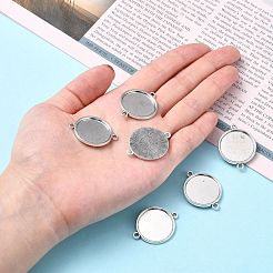Tibetan Style Alloy Cabochon Connector Settings&nbsp;TIBE-M022-11AS
