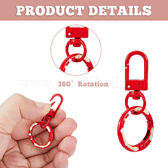 22Pcs 11 Colors Baking Paint Alloy Swivel Clasps&nbsp;KEYC-HS0001-08