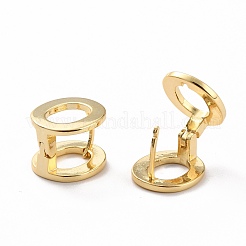 女性のための最初のフープピアス  18KGP本金メッキレター真鍮イヤリング  文字.o  12x11x9.5mm  ピン：0.8mm&nbsp;EJEW-P194-01G-O