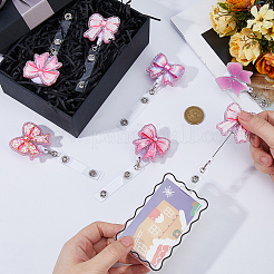 10Pcs 5 Styles Acrylic Badge Reels&nbsp;HJEW-FH00218