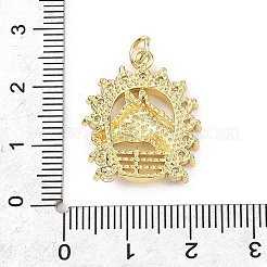 真鍮マイクロパヴェクリアキュービックジルコニアペンダント  馬のチャーム  18KGP本金メッキ  22.5x19.5x4mm  丸カン：5x1ミリ  3mm内径&nbsp;KK-B177-05B-G