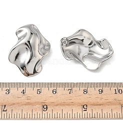 304ステンレススチールナゲットスタッドピアス  ステンレス鋼色  36x28mm&nbsp;EJEW-K268-73P