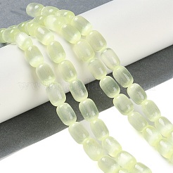 天然セレナイトビーズ連売り  染め  ドラム  シャンパンイエロー  12x8mm  穴：1.2mm  約32個/連  15.43''（39.2センチメートル）&nbsp;G-F750-15