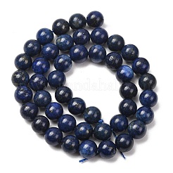 丸い染め＆天然のラピスラズリ宝石のビーズ連売り  染め  8mm  穴：1mm  約48個/連  14.9インチ&nbsp;G-J333-05-8mm