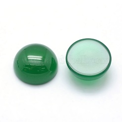 Natural Dyed & Heated Green Onyx Agate Cabochons&nbsp;G-P393-R42-8MM