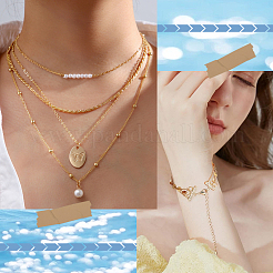 3 Sets 3 Style Brass Micro Pave Clear Cubic Zirconia Chain Extender&nbsp;KK-BBC0012-50