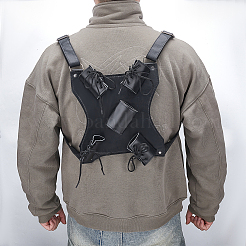 PUレザーと合金ウエストフェンシングシース  剣収納袋  剣キャリーケース  ブラック  272x240x2~4.5mm&nbsp;AJEW-WH0248-519A