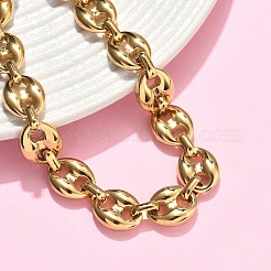 304 Stainless Steel Coffee Bean Chain Bracelets for Women Men&nbsp;BJEW-B169-03G