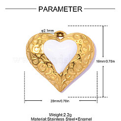 304 Stainless Steel Enamel Pendants&nbsp;STAS-OY019-57G