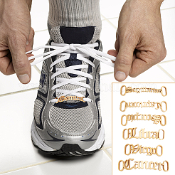 14pcs 7 style Constellations Theme 201 Stainless Steel Shoe Lace Decorations&nbsp;AJEW-PH0011-22