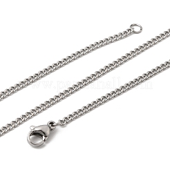 男女兼用 12mm 304ステンレススチール製ツイストチェーンネックレス 2.2個  変色なし  ステンレス鋼色  18.11インチ（46cm）&nbsp;NJEW-H093-17P-04