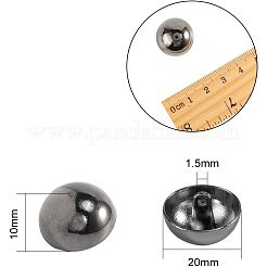 合金シャンクボタン  1穴  ドーム/ハーフラウンド  ミックスカラー  20x10mm  穴：1.5mm  40個/箱&nbsp;BUTT-NB0001-06