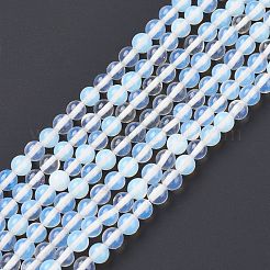 オパールビーズ連売り  ラウンド  6mm  穴：1mm  約62個/連  15インチ&nbsp;G-S259-48-6mm
