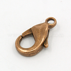 環境に優しい真鍮のカニカン  カドミウムフリー＆ニッケルフリー＆鉛フリー  ミックスカラー  15x8x3mm  穴：2mm&nbsp;KK-J270-95-903-NR