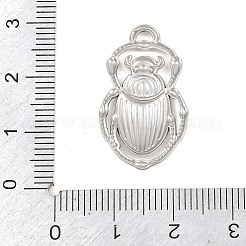 304ステンレスペンダント  カブトムシのチャーム  ステンレス鋼色  27.5x15.5x3mm  穴：1.6x2.5mm&nbsp;SA-CBA6E67-14P
