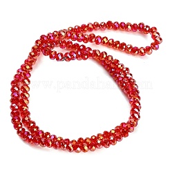 Electroplate Glass Beads Strands&nbsp;GL-CBAA615-02C