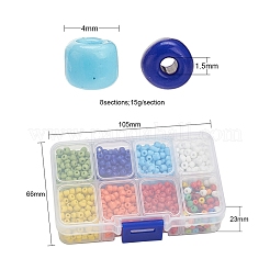8 Colors Glass Seed Beads&nbsp;SEED-YW0001-57
