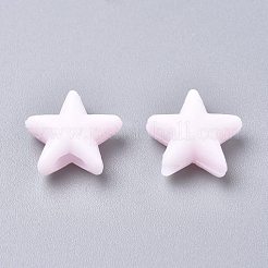 スター型マスク用紐留めアジャスターPVCプラスチックコードロック  アンチスリップコードバックル  ロープアジャスター  ラベンダーブラッシュ  10.5x10.5x4mm  穴：2.5x4mm&nbsp;KY-D013-01H