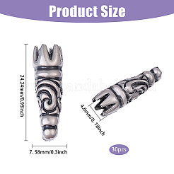 30Pcs Tibetan Style Alloy Dorje Vajra Beads&nbsp;FIND-CA0010-78