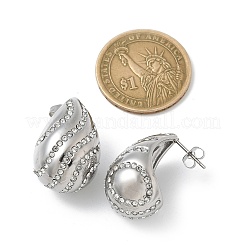 304 Stainless Steel Teardrop Stud Earrings&nbsp;EJEW-B108-07P