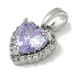 Brass Micro Pave Cubic Zirconia Charms&nbsp;KK-P283-24P