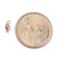 電気メッキガラスチャーム  真鍮ボールヘッドピン付き  ミディアムシーグリーン  8.5x3mm  穴：1.2mm&nbsp;PALLOY-JF01382-03