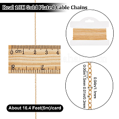 Brass Flat Cable Chains&nbsp;KK-BBC0013-53