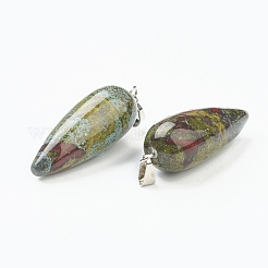 Natural Dragon Blood Pointed Pendants&nbsp;G-F705-01K-P