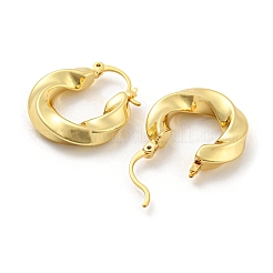 Rack Plating Brass Hoop Earrings&nbsp;EJEW-K263-32G