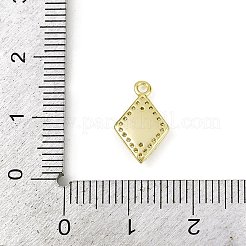 Brass Micro Pave Clear Cubic Zirconia Pendants&nbsp;KK-L238-21G