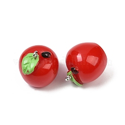 Spray Painted Opaque Resin Pendants&nbsp;RESI-F061-01B-01