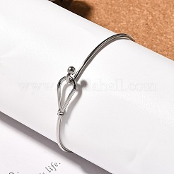 Tarnish Resistant 304 Stainless Steel Bangles&nbsp;STAS-S053-26