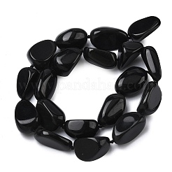 Natural Black Stone Beads Strands&nbsp;G-L650-D01-01