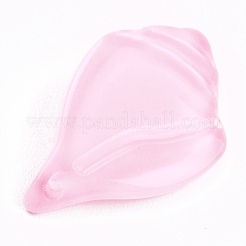 不透明ガラスペンダント  巻き貝の形  ミックスカラー  26x15.5x2.5mm  穴：1.2mm&nbsp;X-GLAA-H102-A