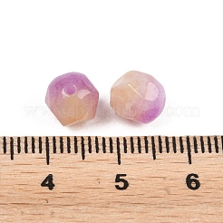 染め加工天然石瑪瑙ビーズ  多面カット  スターカットラウンドビーズ  プラム  8x7x7mm  穴：1.2mm&nbsp;G-H356-02A-09
