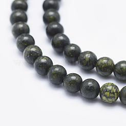 Natural Serpentine/Green Lace Stone Beads Strands&nbsp;G-P345-01-8mm