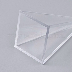 プラスチックキャンドル型  キャンドル作りツール用  ピラミッド型  透明  57x57x113mm  穴：2.7mm  インナーサイズ：48x48mm&nbsp;AJEW-WH0021-77H