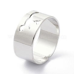 アロイアジャスタブルリングセット  カップルリング  恐竜  プラチナ  2~9mm  内径：17~18mm  2個/セット&nbsp;RJEW-D001-05P
