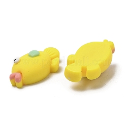 オペーク樹脂カボション  魚  きいろ  13x22x8mm&nbsp;LS-CRES-D001-01