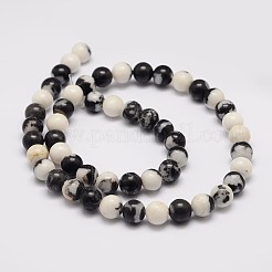 Natural Zebra Jasper Bead Strands&nbsp;G-K153-B05-8mm
