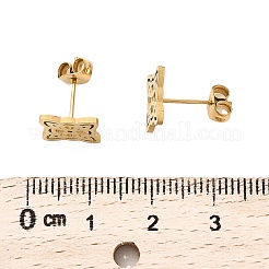 304 Stainless Steel Stud Earrings&nbsp;EJEW-M098-01A-G
