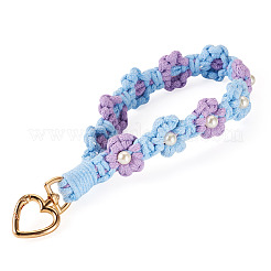 Cotton Braided Flower Pendant Decorations&nbsp;AJEW-TAC0030-032G-11